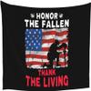 WETEYAFU Honor The Fallen Thank The Living Memorial Day Tapestry,Tapestries Wall Hanging Decor For Living Room Bedroom (60X 40) Inch view 1