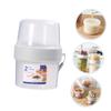 Anneome 1set Overnight Food Storage Container Double Layer Bento Carrier for Cereal Yogurt Fruits Each Space-saving Easy to Clean Reusable Design view 3