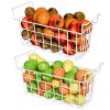 DPZM 17.5 inch 2Packs Chest Freezer Organizer Bins, Deep Freezer Basket with Hanging Handles, Freezer Baskets, Fridge Organizer bins, Metal Wire Storage Baskets view 1