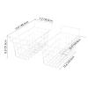 DPZM 17.5 inch 2Packs Chest Freezer Organizer Bins, Deep Freezer Basket with Hanging Handles, Freezer Baskets, Fridge Organizer bins, Metal Wire Storage Baskets view 2