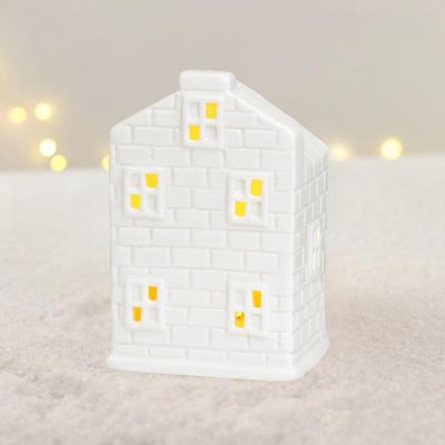 SUNKOX Houses and Villages Christmas Decorations Lndoor White Village Ceramic(K11)