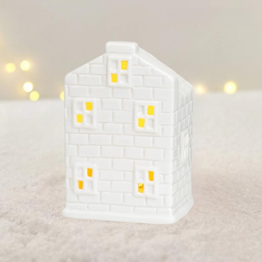 SUNKOX Houses and Villages Christmas Decorations Lndoor White Village Ceramic(K11)
