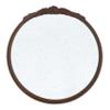 30"x30" Round Hand Carved Rose Antique Mirror e, Wall Mirror for Live Space, Bathroom, Entryway Wall Dcor(Brown) view 2