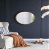 30"x30" Round Hand Carved Rose Antique Mirror e, Wall Mirror for Live Space, Bathroom, Entryway Wall Dcor(Brown) view 4