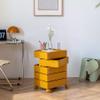 SRURLLUG Bedside Table, Multifunctiona Storage Chest, Clear Drawers Storage Case, Multifunctional Organizer for Kitchen Bedroom Laundry Room,etc,Transparent soot view 2