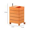 SRURLLUG Bedside Table, Multifunctiona Storage Chest, Clear Drawers Storage Case, Multifunctional Organizer for Kitchen Bedroom Laundry Room,etc,Transparent soot view 3