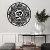 Om Mandala Metal Wall Art, Metal Mandala Wall Decor, Metal Yoga Wall Hanging, Zen Yoga Room Decor, Metal Wall Art Decor for Living Room, Spiritual Gifts, Meditation Room Decor, Yoga Lover Gift (24"x24"|60x60cm, Gold) view 3