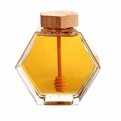 380ml Sealing Glass Honey Pot Environmental Friendly Clear Jam Jar for Home Kitchen Use (Size : Large) ()