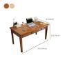 RUNNUP Modern Wood Writing Desk with 2 Drawers 39.5" Home Office Desk Simple Study Desk for Small Spaces, Without Chairs Natural view 2