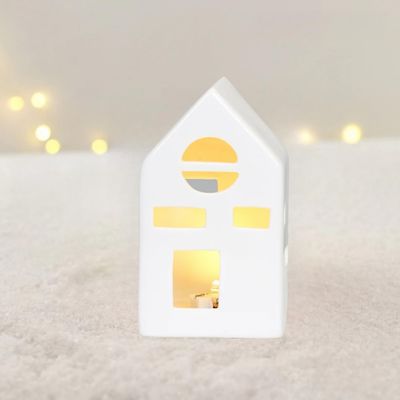 SUNKOX Houses and Villages Christmas Decorations Lndoor White Village Ceramic(T11)