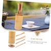 Anneome 6pcs Bamboo Tea Set Chinese Tea Ceremony Accessories Storage Bucket Includes Clip Set and Spoon for Relaxation and Meditation view 2