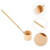 Anneome Natural Bamboo Japanese Water Ladle Handmade Water Dipper Spoon for Tea Ceremony Unique Ergonomic Design Easy to Clean Artisan Bamboo Scoop for Kitchen Use view 3
