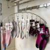 PRETYZOOM Hanging Sock Drying Rack Stainless Steel Clips Windproof Sturdy Arc Design for Easy Pinching Drying view 2