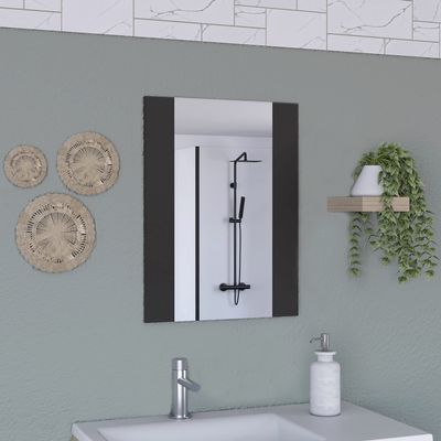 Mirror Madrid, Rectangular Shape, Looking Glass Black