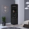 Bar Cabinet Papprika, 8 Wine Cubbies, Double Door, Black view 1