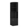 Bar Cabinet Papprika, 8 Wine Cubbies, Double Door, Black view 3