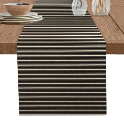 Falaniique Vintage Brown Table Runner 108 Inches Long, Cotton Linen Kitchen Dinner Table Runners, Burlap Tablerunner for Dresser/Dining/Party/Wedding, Ombre Abstract Minimalist Geometric