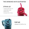 EALGRO 40 oz Tumbler with Handle, Insulated Tumblers with Lid and Straw, Large Metal Sports Water Bottle Jug, Thermal Stainless Steel Travel Coffee Mug Cup, Lavender view 2