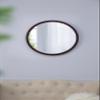 20" x 20" Circle Wall Mirror with Wooden e and Walnut,Wall Mirror for Living Room Dining Room view 1