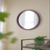 20" x 20" Circle Wall Mirror with Wooden e and Walnut,Wall Mirror for Living Room Dining Room view 3
