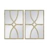 16" x 23" Rectangular Wooden Wall Mirrors with Distressed White e, Vertical or Horizontal, Home Decor for Living Room, Set of 2 view 2