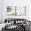 16" x 23" Rectangular Wooden Wall Mirrors with Distressed White e, Vertical or Horizontal, Home Decor for Living Room, Set of 2 view 4