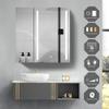 30x30 inch LED Bathroom Medicine Cabinet Surface Mount Double Door Lighted Medicine Cabinet, Medicine Cabinets for Bathroom with Mirror Defogging, Dimmer Black view 4