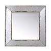 18" x 18" Distressed Silver Square Accent Mirror, Traditional Style ed Wall Mirror for Living Room, Entryway, Office, Bedroom, Hallway view 2