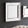 18" x 18" Distressed Silver Square Accent Mirror, Traditional Style ed Wall Mirror for Living Room, Entryway, Office, Bedroom, Hallway view 3