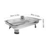 Anneome Stainless Steel Square Buffet Stove Food Heating Container Square Grill for Parties Hotel Stove view 2