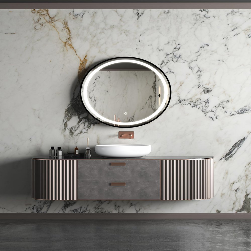 32 inch Bathroom Led Classy Vanity Mirror with High Lumen,Dimmable Touch,Wall Switch Control, Anti-Fog,CRI 95 Adjustable 3000K-4500K-6000K,IP54 Waterproof Energy Savin