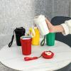 14 Oz Stainless Steel Vacuum Insulated Tumbler, Travel Coffee Cup with Spill-Proof Lid, Insulation Mug for Both Ice/Hot Beverages Yellow 400ML view 2