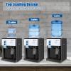 Hot and Cold Water Dispenser, Countertop Top Loading Water Cooler Dispenser 5 Gallon Electric Water Dispenser for Office Home (White) view 4