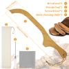 Bread Bow Cutter Stainless Steel Sourdough Bread Slicer with Screwdriver Serrated Bagel Cutter with Wooden Handle and Storage Bag Bread Slicer Practical Sourdough Cutter for Home view 2