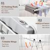 Heated Clothes Airer, 20 Bars Folding Winged Electric Drying Rack Energy-Efficient, Indoor Fast Clothes Horse for Clothing, Towels, Bedding, 147 X 94 X 54cm view 2