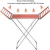 Heated Clothes Airer, 20 Bars Folding Winged Electric Drying Rack Energy-Efficient, Indoor Fast Clothes Horse for Clothing, Towels, Bedding, 147 X 94 X 54cm view 3