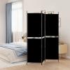 Gecheer Room Divider, 3-Panel Fabric Screen, 59.1inx78.7in, Black, Foldable Design, for Bedroom, Office, and Window view 1