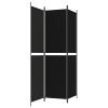 Gecheer Room Divider, 3-Panel Fabric Screen, 59.1inx78.7in, Black, Foldable Design, for Bedroom, Office, and Window view 2