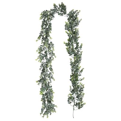 SHRIGM Artificial Garland - 5.9 Feet Decorative Fake Ivy,Fake Plants for Wedding Home Table Decor, Plant Backdrop Wall, Green Leaves for Room Bedroom