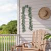 SHRIGM Artificial Garland - 5.9 Feet Decorative Fake Ivy,Fake Plants for Wedding Home Table Decor, Plant Backdrop Wall, Green Leaves for Room Bedroom view 2