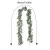 SHRIGM Artificial Garland - 5.9 Feet Decorative Fake Ivy,Fake Plants for Wedding Home Table Decor, Plant Backdrop Wall, Green Leaves for Room Bedroom view 4