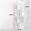 BKEKM Bookcase 3-tier/4-tier Floor Standing Book Shelf Standing Bookcase Wooden 360 Rotating Bookshelf for Home Office Book Shelf view 2