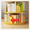 BKEKM Bookcase 3-tier/4-tier Floor Standing Book Shelf Standing Bookcase Wooden 360 Rotating Bookshelf for Home Office Book Shelf view 3