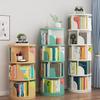 BKEKM Bookcase 3-tier/4-tier Floor Standing Book Shelf Standing Bookcase Wooden 360 Rotating Bookshelf for Home Office Book Shelf view 4