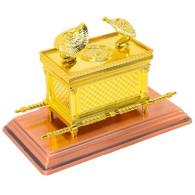 ABOOFAN Ark of, Religious Statue Gold Ark of Table Figurine Trinket Box Replica Statue Jewish Testimony Judaica Israel Table Decoration Golden 7inch