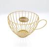 Coffee Capsules Storage Basket Creative Coffee Cups Coffee Bean Pod Organizer Family Cafe Hotel Accessories (Color : Gold) (Gold ) view 1