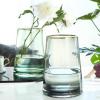Home Desktop Vase, Office Study Room Bedroom Glass Vase, Modern Hydroponic Plant Vase with Gold Tracing Mouth(Size:10.5 * 19CM,Color:A) view 3