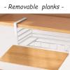 Dxcaicc Under Shelf Basket Kitchen Cabinet with Hooks,Kitchen Cabinet Organizer Storage,Hanging Basket Shelves,Large Capacity Undershelf Storage,Storage Rack for Kitchen,Bathroom,B view 3