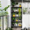 2 Pack 5 Tier Shelf Wire Shelving Unit, NSF Heavy Duty Wire Shelf Metal Large Storage Shelves Height Adjustable Utility for Garage Kitchen Office Commercial Shelving Steel Layer Shelf - Black view 2