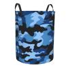 KIROJA Blue Camo Laundry Hamper,Portable Clothes Hampers,Storage Basket Toys Storage Organizer For Home Dorm, Small view 2